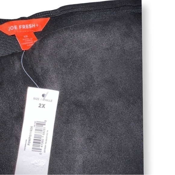 Joe fresh black suede-Like pants 2X soft figure flattering new with tags NWT - Picture 4 of 11